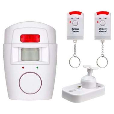Alarm Anti Maling Infrared PIR Sensor Gerak 2 Remote