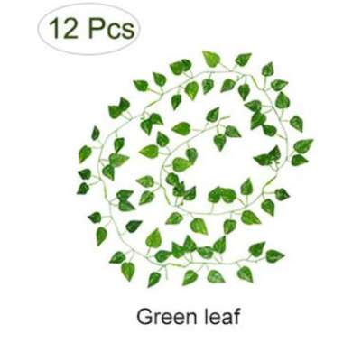 Dekorasi Hiasan Cafe Wedding Ranting Daun Menjalar Artificial Green Le