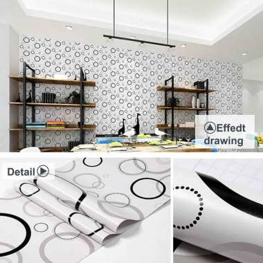 Abadi 5093 Motif Garis Hitam Abu Wallpaper Sticker