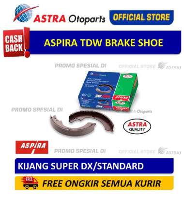 Brake Shoe Aspira TDW untuk Mobil: KIJANG SUPER DX/STANDARD