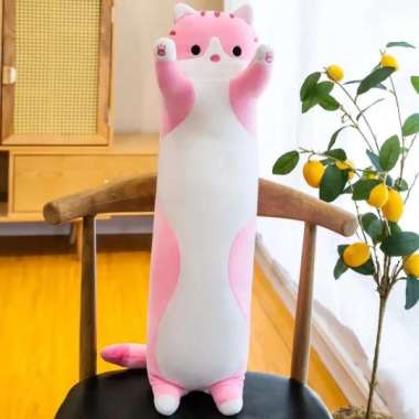 Boneka Guling Kucing /Boneka Kucing Import Murah 60 cm Guling Kucing Pink