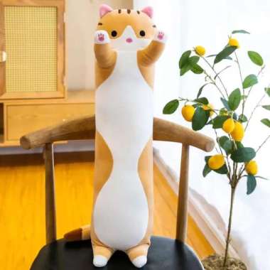 Boneka Guling Kucing /Boneka Kucing Import Murah 60 cm Guling Kucing Cokela