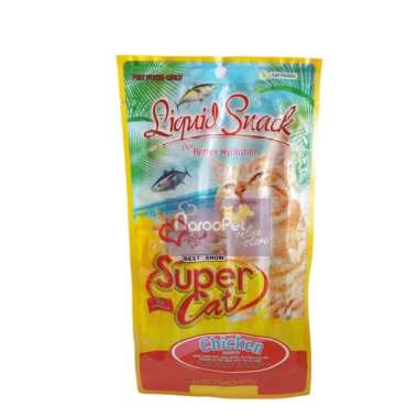 Snack Kucing Super Cat Liquid 4x15gr Chicken