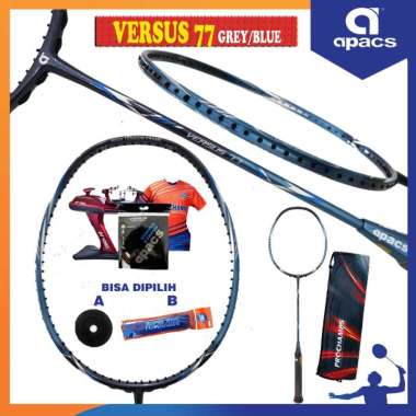 APACS VERSUS 77 RAKET BADMINTON ORIGINAL PAKET 1 BLACK BLUE