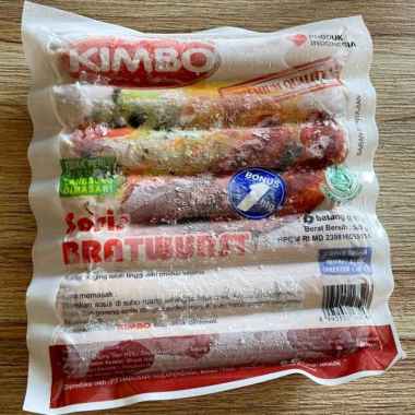 Kimbo Sosis Sapi Bratwurst Original Jumbo 500 Gram Isi 6 Sosis
