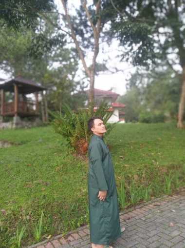 gamis jubah pria hijau army XXL