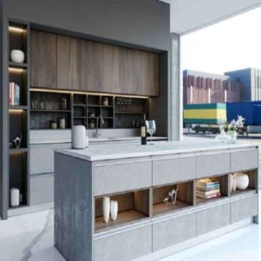 Kitchen Island - Gray
