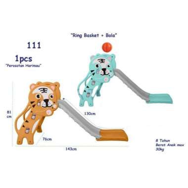 READY STOCK !! SLIDE Mainan Perosotan + Basketball Anak / Perusutan Anak Surabaya / Slide Rusa