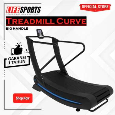 New Alat Kesehatan Olahraga Fitness Gym Walking Pad Treadmill Manual Curve Big Handle Commercial