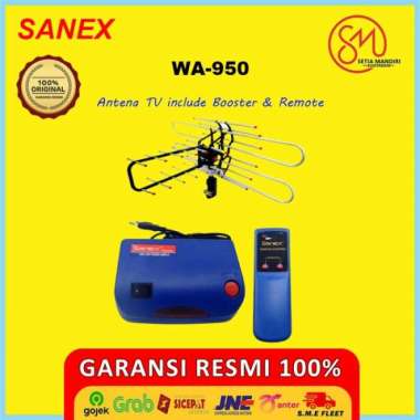 Sanex Wa-950 Tg Antena Tv Outdoor Dengan Booster Dan Remote Wa-950Tg Original 100% (Kode 4110)) Mult