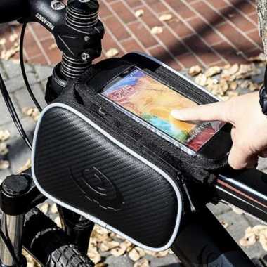 Tas sepeda roswheel wateroof bike bag smahone hp holder lipat