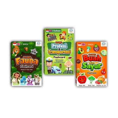 Marbel 3in1 Paket Flashcard Game [Buah Sayur/ Fauna Hewan/ Profesi & Transportasi]