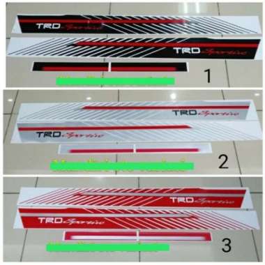 Stiker mobil Fortuner 2019 TRD Sportivo Multicolor
