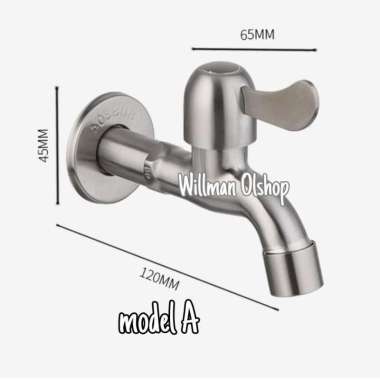 keran air stainless sus 304 kran dinding mesin cuci kran taman panjang model A