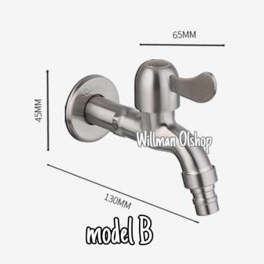 keran air stainless sus 304 kran dinding mesin cuci kran taman panjang model B