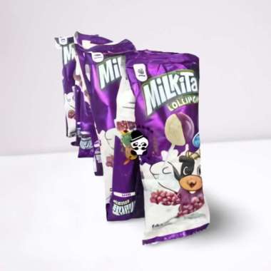 Permen lolipop milkita buah OMG renceng ( 1 renceng isi 10 pcs ) permen enak dan murah Rasa Anggur