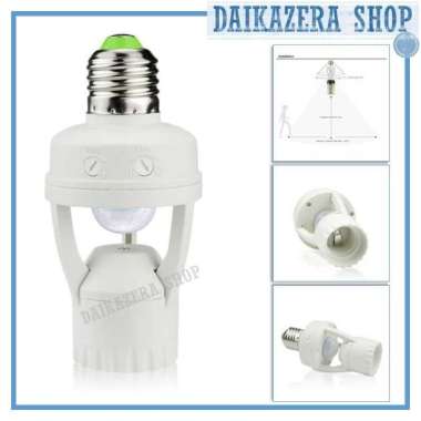 Smart Fitting E27 Lampu Bohlam dengan Infrared Sensor Gerak