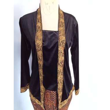 Kebaya Bludru Kutu Baru Domas Bordir Payet Elegan Hitam