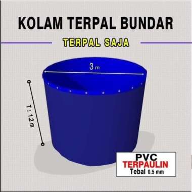 Kolam Terpal Bundar Diameter 3 Meter Terpal Saja