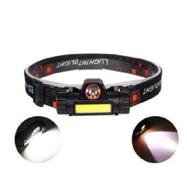 Senter Kepala USB Charger Headlamp LED Lampu Camping