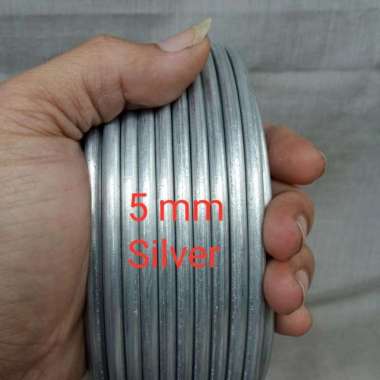 kawat bonsai alumunium 5mm permeter Silver