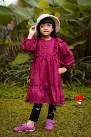 IYAB Arraya Dress Anak Perempuan 3 tahun maroon