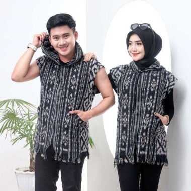 COUPLE HOODIE PRIA DAN WANITA AESTHETIC BATIK KHAS INDONESIA Hitam