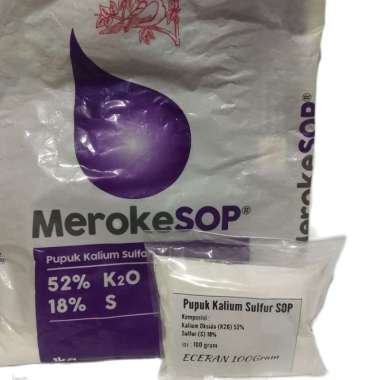Pupuk Kalium Sulfat SOP MEROKE Eceran 100gram / Pupuk SOP Murah