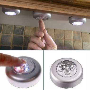 Emergency LAMP STICK CLICK Touch Lamp 3 LED Lampu Tempel lemari dapur