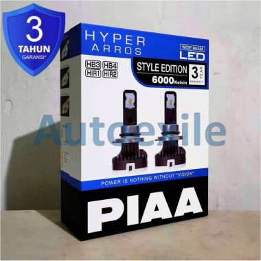 PIAA LEH141E Hyper Arros LED HB3 HB4 HIR1 HIR2 Wide Beam 6000K Putih Lampu Mobil Innova Reborn Luxio