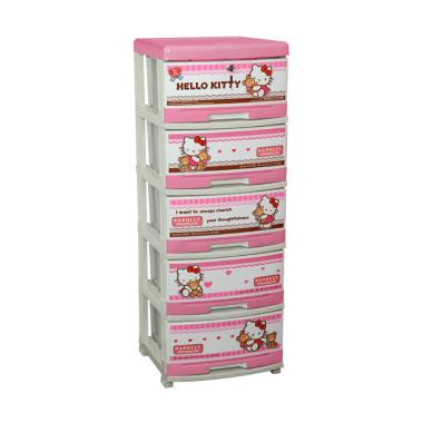 Napolly SFC2 5000 Hello Kity Lemari Plastik [Susun 5] MERAH MUDA