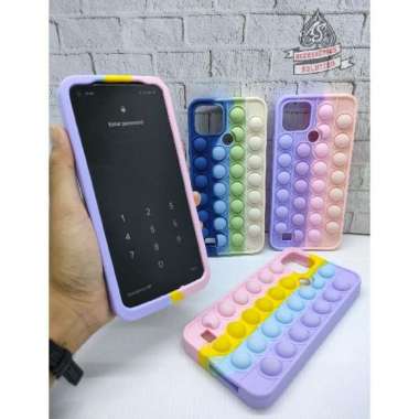 SILICONE CASE POP IT OPPO A16 - CASE PENGHILANG STRESS PUSH IT WARNA E