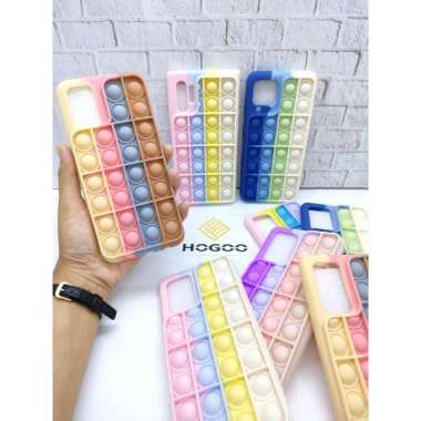 SILICONE CASE POP IT SAMSUNG A21S- CASE PENGHILANG STRESS RAINBOW H