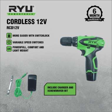 RYU CORDLESS 12V-1 - MESIN BOR BATERAI