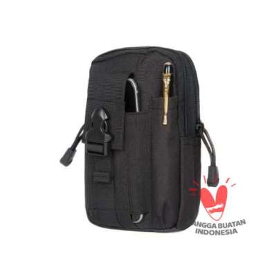 Tas WB2 Pinggang Pria Outdoor Tactical Army Dompet Pouch Kanvas - ARMY GREEN ORIGINAL 100 % Multicol