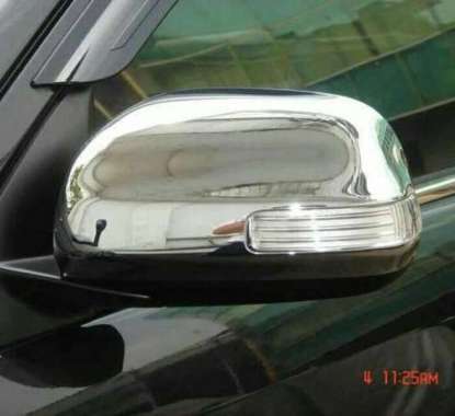 Cover Spion Rush Lampu Full Chrome Silver