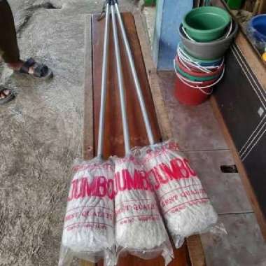 kain pel lantai/alat pel lantai merk jumbo gagang alumunium