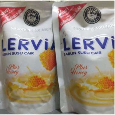 Lervia Sabun Susu Cair 400ML Varian : Plus Honey, Milk & Avocado
