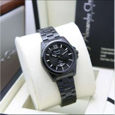 Jam Tangan Wanita Alexandre Christie AC8659LD Classic Stainless Steel Black Lis Silver