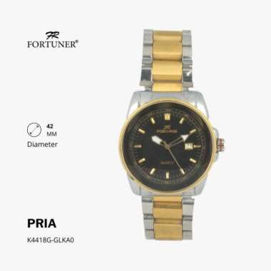 Fortuner Jam Tangan Analog Pria Water Resistant Rantai Hogan GOLD