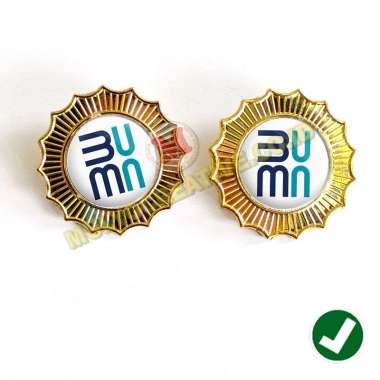 Pin Logo Pin Kementerian BUMN Model Bunga – Bros Logo Bahan Logam Mulyocreative