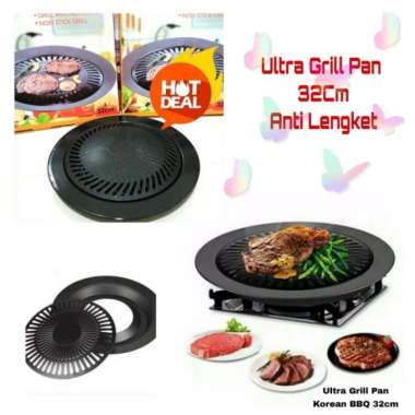 Panggangan Grill Pan Anti Lengket 32CM BBQ Alat panggang kompor BBQ