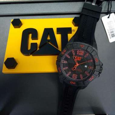 CATERPILAR CAT Jam Tangan Pria Karet Hitam K1.121.21.138 Original