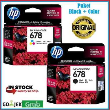 Paket Tinta HP 678 Black dan Color - Tinta Hp 678 Black color