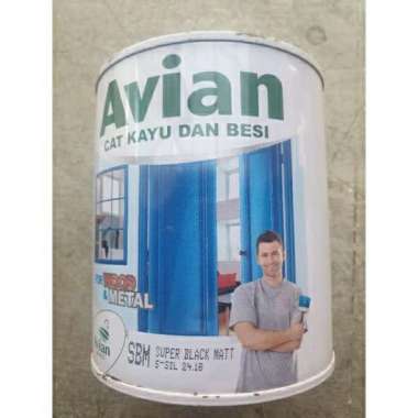 Cat Kayu Dan Besi Avian Warna Super Black Matt