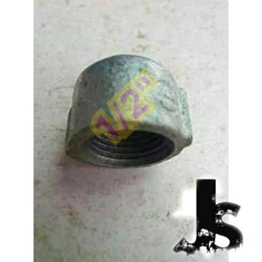 Dop Pipa Drat Dalam Besi Tutup Plug Pipa Besi 1/2"