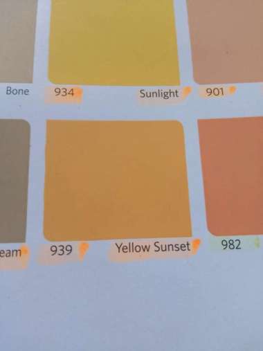 Cat Tembok 939 Yellow Sunset Kuning Vinilex 5 kg Interior Dinding