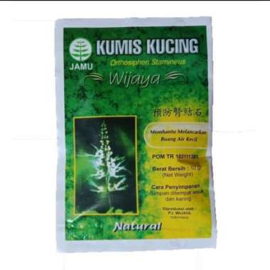 JAMU KUMIS KUCING WIJAYA - teh Kumis Kucing - 1 Sachet 10 gram
