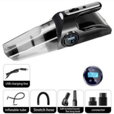 Vakum Cleaner Mobil Portable 6 In 1 Bisa Untuk Pompa Ban Recharging