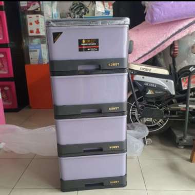 lemari plastik laci plastik komet susun 4 M 100 % ORIGINAL Multicolor